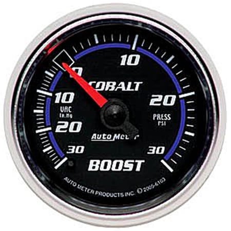 Auto Meter AUTO METER 6103 Gauge - 2.06 In. Auto Meter Cobalt - Black Face 30 Psi A48-6103